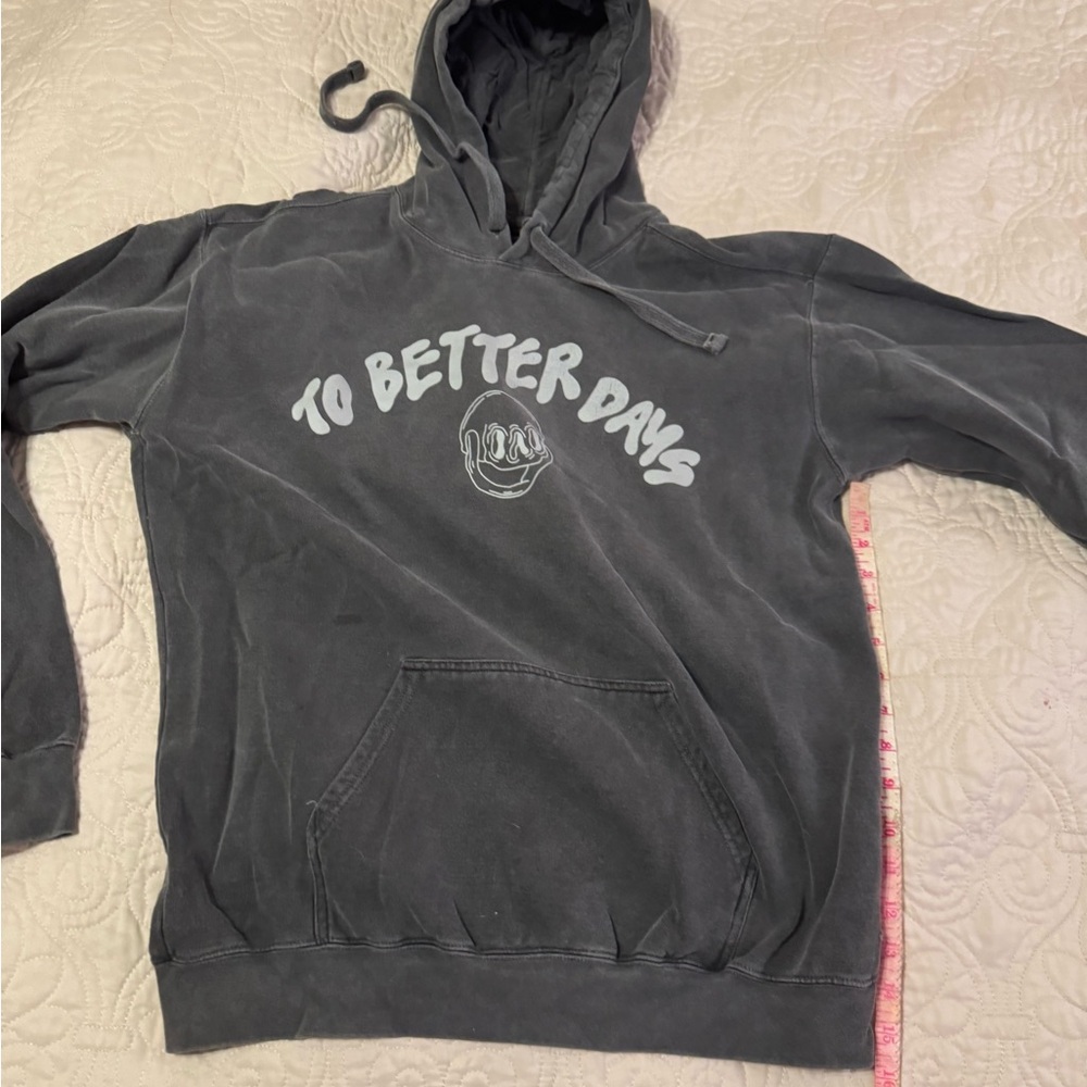 Emma Atterbury Gray Graphic Hoodie